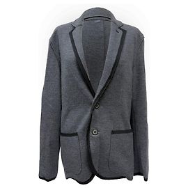 Lanvin Single-Breasted Notch Collar Blazer in Grey Wool Grey