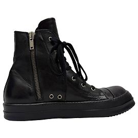 Rick Owens Cargobasket Boots in Black Leather Black