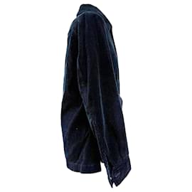 Autre Marque- Mr. P. Single-Breasted Buttoned Jacket in Black Corduroy-Black