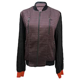 Lanvin Patterned Zipped Bomber Jacket in Multicolor Polyester  Multiple colors