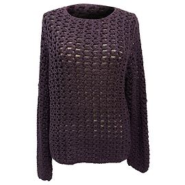 Gucci Häkelstrickpullover aus lila Baumwolle Lila