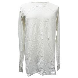 Camiseta de manga longa Rick Owens DRKSHDW em algodão branco Branco Cru
