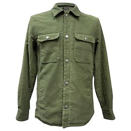 Apc  A.P.C. Alex Button-Down Jacket in Green Cotton Green