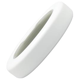 Hermès-Hermes Lacquer Wood Bangle-White