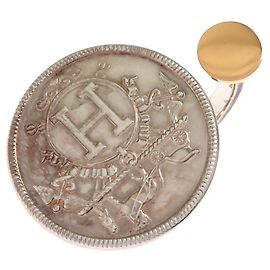 Anillo de Damas Exlibris Hermès Plata Dorado