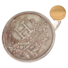 Hermès-Hermes Exlibris Ladies Ring-Silvery,Golden