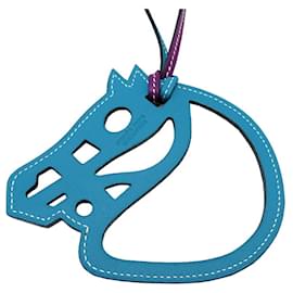 Hermès-Hermes Paddock Cheval Keychain-Blue,Purple