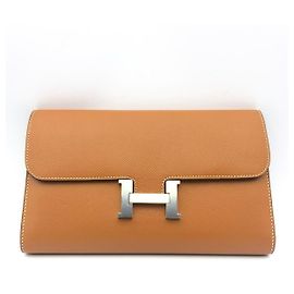 Hermès Geldbörse Leder Gold Golden