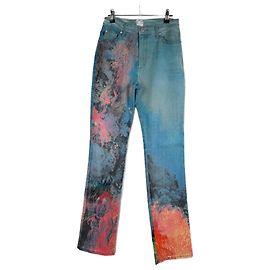 Jeans Roberto Cavalli com corais vintage dos anos 90 Multicor