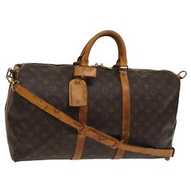 LOUIS VUITTON Bolsa Boston Monogram Keepall Bandoulière 50 M41416 Auth LV 131192 Monograma