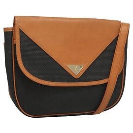 Saint Laurent Bolsa de Ombro em Couro PVC Marrom Auth bs27659 Marrom