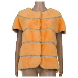 Autre Marque UNSIGNED Orange Fur Garment - 102249 Orange