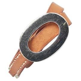 Hermès-Hermes Appli2 Leather Bracelet-Brown
