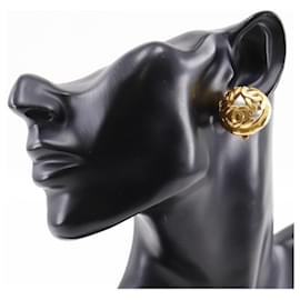 Chanel-Chanel Triple Coco Mark Earrings-Golden