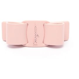 Grampo Vara com Laço Salvatore Ferragamo Rosa Dourado