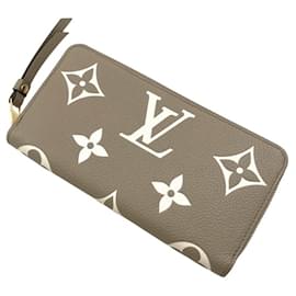 Louis Vuitton-Louis Vuitton Zippy Wallet-Grey,Cream