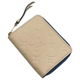 Louis Vuitton-Louis Vuitton Zippy Coin Purse-Blue,Cream