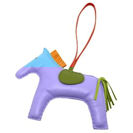 Hermès-Hermes Rodeo GM Keychain Anjou Miro Celeste-Blue