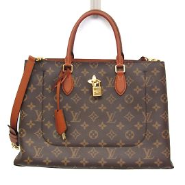 Bolsa Tote Monogram Flower Louis Vuitton M43770 Marrom Monograma