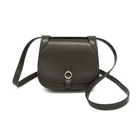 Bolsa de Ombro de Couro Feminina Moynat em Caqui Escuro Caqui
