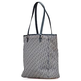 Dior-Dior Blue Diorissimo Trotter Canvas Tote-Blue