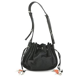 Bolsa de ombro de cetim preto Givenchy Preto