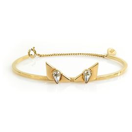 Fendi Monster Bugs Eye Metallgoldarmband Golden