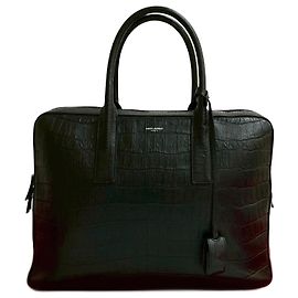 Yves Saint Laurent Sacoche en cuir classique Saint Laurent Paris Noir