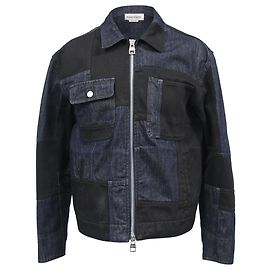 Chaqueta Patchwork Alexander McQueen en Denim Multicolor Multicolor
