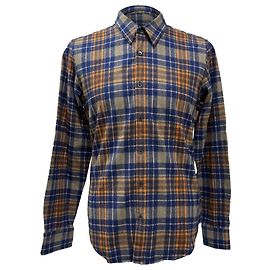 Dries Van Noten Plaid Button-Down Shirt in Multicolor Wool Multiple colors