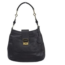 Autre Marque Bolsa de ombro de couro Anya Hindmarch preta Preto