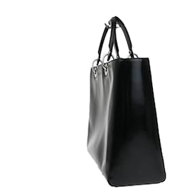 Christian Dior-Christian Dior Vintage Lady Dior Patent Noir Cuir Vernis-Black