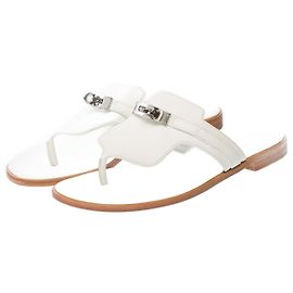 Hermès HERMES White Leather Shoes - 102743 White