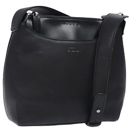 Borsa a Spalla LOEWE in Pelle Nera Argento Auth gh471 Nero Argento