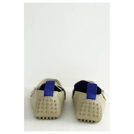 Burberry-Beige leather loafers-Beige