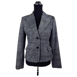Moschino giacca vintage con stampa matematica Nero Grigio