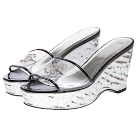 Chanel-CHANEL Black Plastic Shoe - 102750-Black