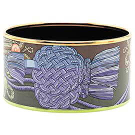Hermès-Hermes Email TGM Cloisonne Bangle-Golden