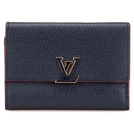Cartera Capucines de cuero Taurillon Louis Vuitton Azul Otro