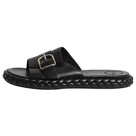 Chloé Black braided sole slides - size EU 38 (UK 5) Black