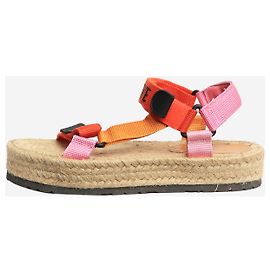 Loewe Orange espadrille flat sandals - size EU 37 (UK 4) Orange