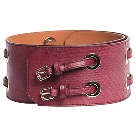 Jimmy Choo Cinto com efeito de cobra roxa Roxo