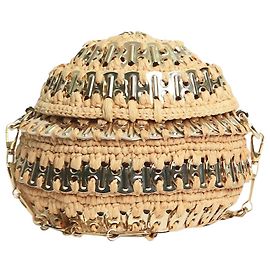 Paco Rabanne Neutral 1969 embellished raffia sphere bag Other