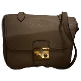 Miu Miu Satteltasche beige Baumwolle Beige
