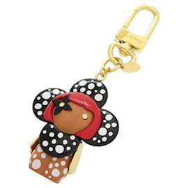 Louis Vuitton-Louis Vuitton LV x YK Porte-Clés Vivienne Infinity Dot Keychain-Black,White,Golden