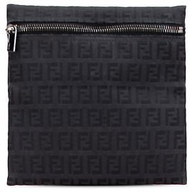 Fendi schwarze Zucchino-Canvas-Tasche Schwarz