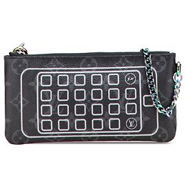 Capa para iPhone Louis Vuitton Monograma Eclipse Preto Flash Fragment Preto
