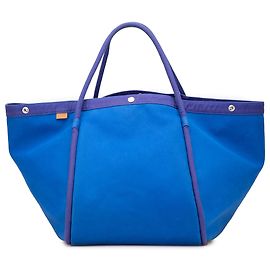 Sac de plage Lindy en Toile Bleue Hermès Bleu