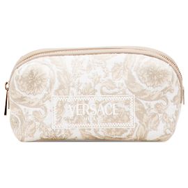 Pochette de beauté Athena en toile marron Versace Marron Beige