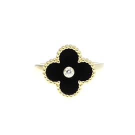 Van Cleef & Arpels-Bague en Onyx Vintage Alhambra de Van Cleef & Arpels-Doré